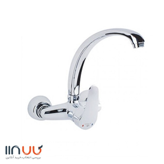 0013891 شیرآلات ظرفشویی دیواری مدل اسپانیایی برند قهرمان - تصویر 1