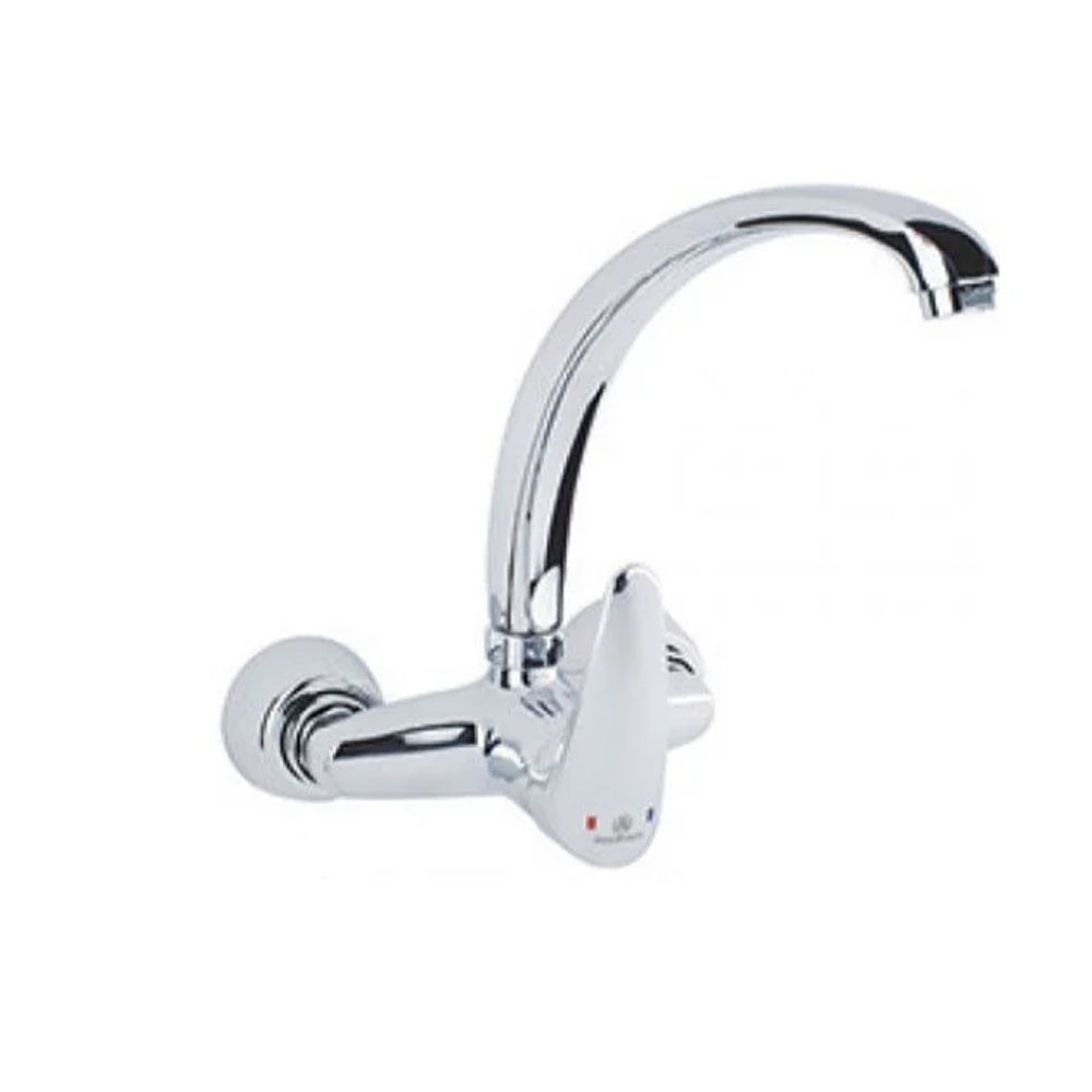 0021426 شیرآلات ظرفشویی دیواری مدل ایتالیایی رویال برند قهرمان - تصویر 1