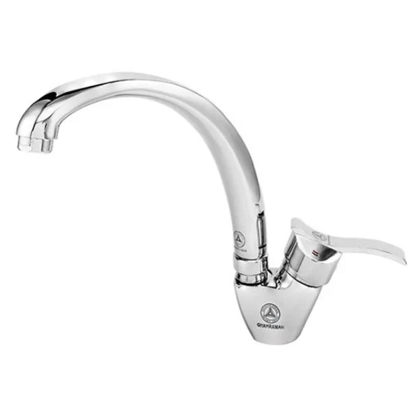 12820219 شیرآلات ظرفشویی علم کوتاه مدل آبشار 2 برند قهرمان - تصویر 1